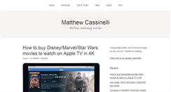 Desktop Screenshot of matthewcassinelli.com