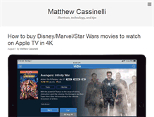 Tablet Screenshot of matthewcassinelli.com